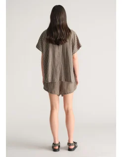 D-LUXE LINEN BLEND CURVE SHORT