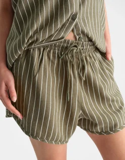 D-LUXE LINEN BLEND CURVE SHORT