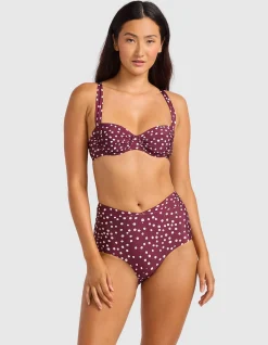 Dolce Dot Ruched Band High Waist Pant