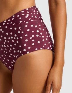 Dolce Dot Ruched Band High Waist Pant