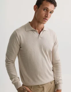 DOMINIC OPEN POLO COLLAR KNIT