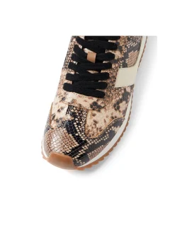 Donnie Snake Leather Lace Up Trainers