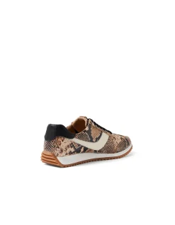 Donnie Snake Leather Lace Up Trainers