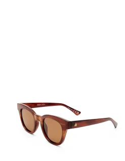 Dorado Hazelnut Marble Round Sunglasses