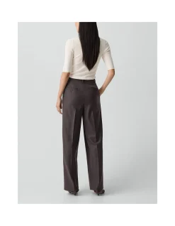 Double Pleat Pant in Sleek Wool