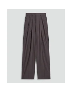 Double Pleat Pant in Sleek Wool