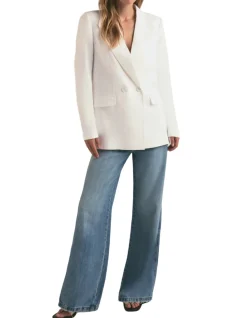 Double-Breasted Linen Blazer