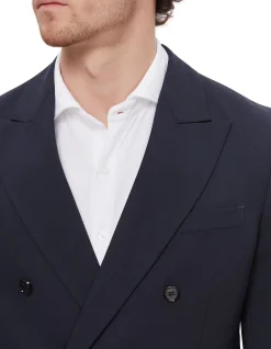 Double Breasted Tailored Blazer Navy