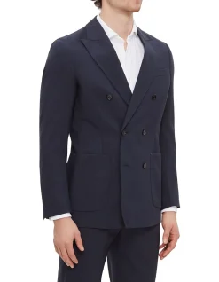 Double Breasted Tailored Blazer Navy