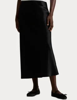 DOUBLE-FACED SATIN SKIRT