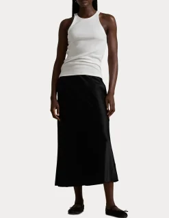DOUBLE-FACED SATIN SKIRT