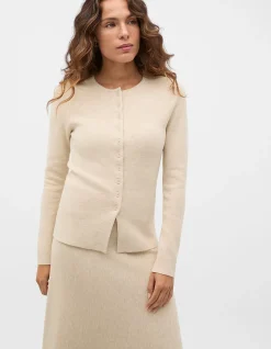 DOUBLE KNIT FITTED CARDIGAN