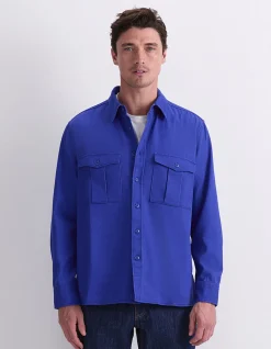 DOUBLE POCKET LONG SLEEVE OVERSHIRT