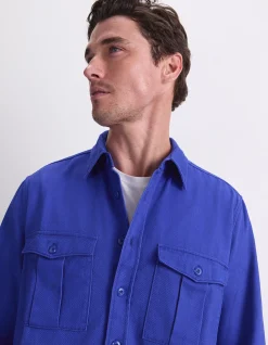 DOUBLE POCKET LONG SLEEVE OVERSHIRT