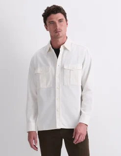 DOUBLE POCKET LONG SLEEVE OVERSHIRT