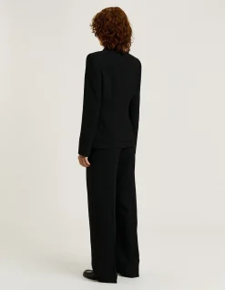 DOUBLE WEAVE SINGLE BREASTED BLAZER