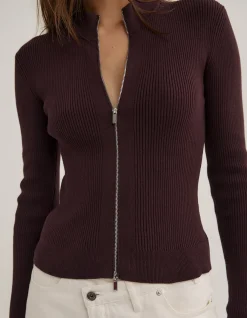 Double Zip Knit Cardigan