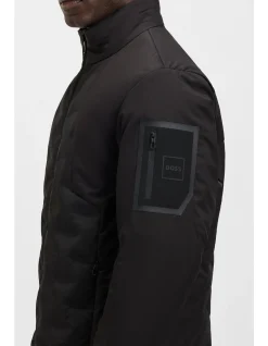 Down-filled jacket with water-repellent finish