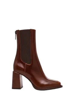 DOWNTOWN LEATHER ANKLE BOOTS