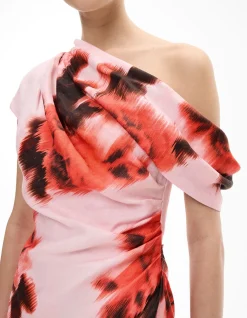 Draped Shoulder Dress