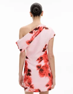 Draped Shoulder Dress