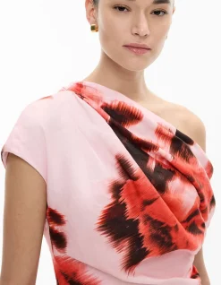 Draped Shoulder Dress