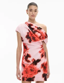 Draped Shoulder Dress