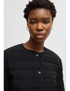 Drawcord-Waist Water-Repellent Jacket Black