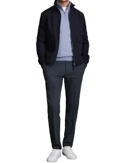 Drawcord Waist Slim Trouser Airforce Blue
