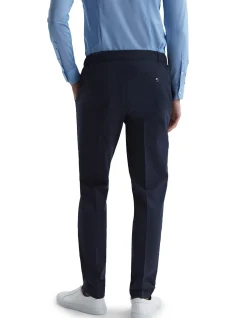 Drawcord Waist Slim Trouser Navy
