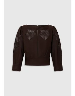 Drawn Thread Detail Blouse