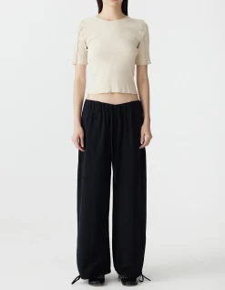 drawstring detail pull on pant