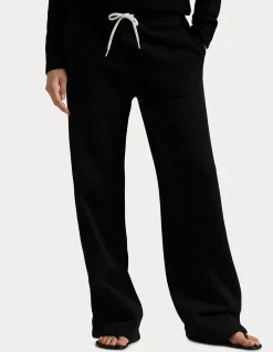 DRAWSTRING FLEECE WIDE-LEG SWEATPANT