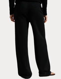 DRAWSTRING FLEECE WIDE-LEG SWEATPANT