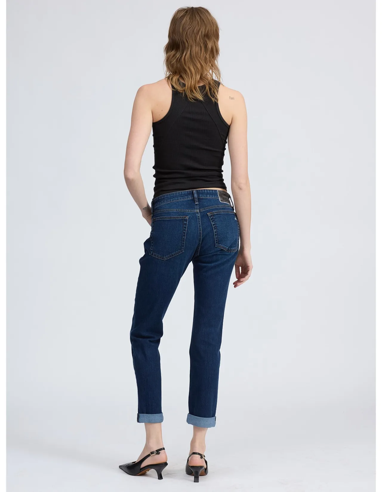Dre Vintage Stretch Low Rise Boyfriend Jeans