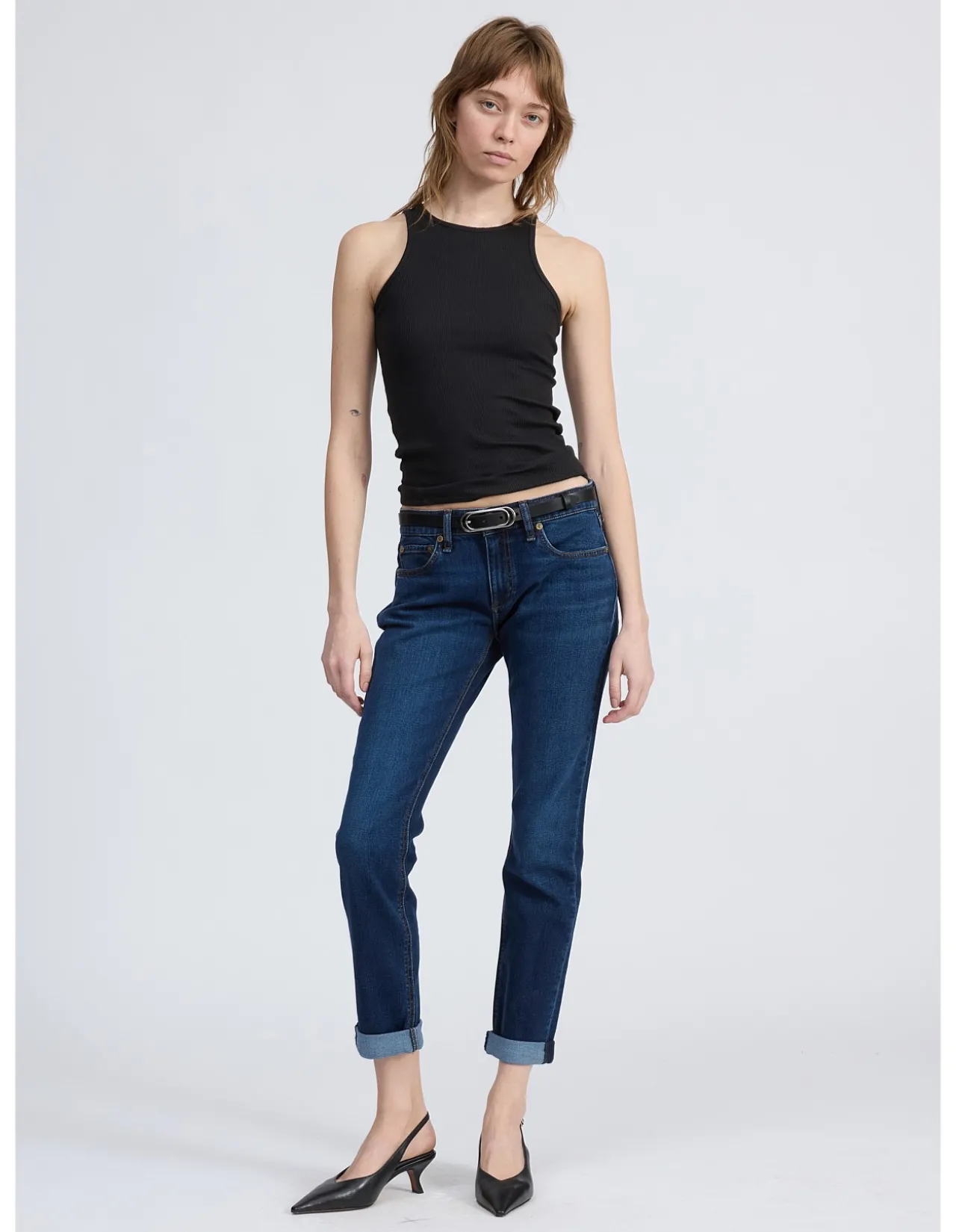 Dre Vintage Stretch Low Rise Boyfriend Jeans