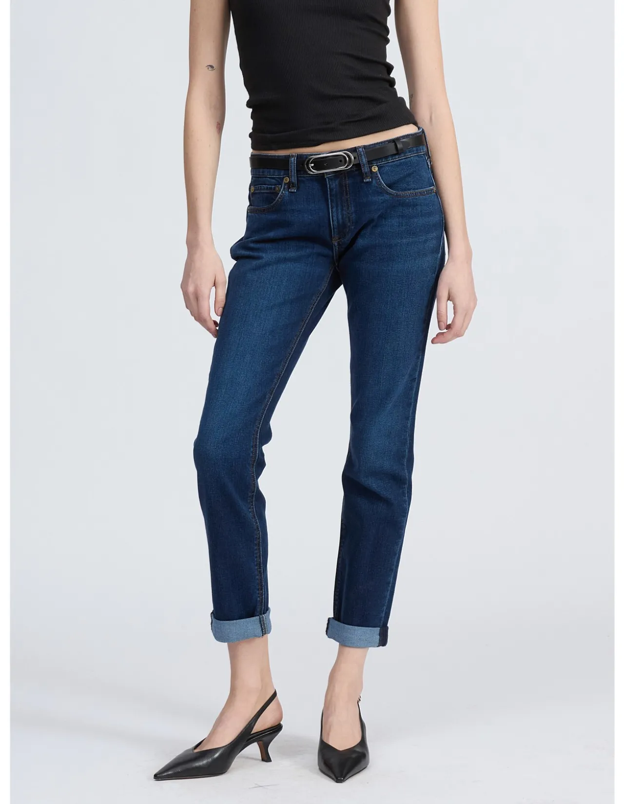 Dre Vintage Stretch Low Rise Boyfriend Jeans