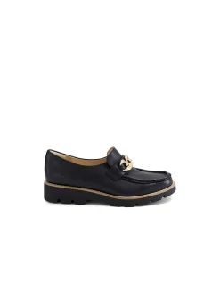 Drizza Chain Detail Leather Loafers