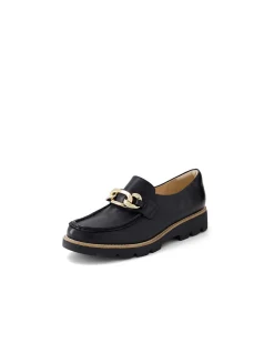 Drizza Chain Detail Leather Loafers
