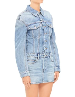 DROPPED SHOULDER MINI DRESS BACK PKT EMBOSS