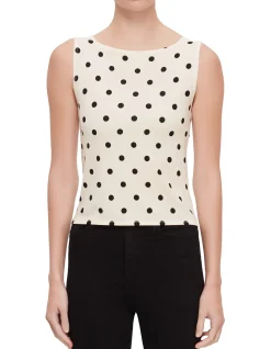Dusk Polka Dot Sleeveless Top
