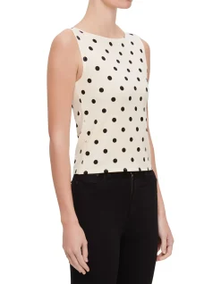 Dusk Polka Dot Sleeveless Top