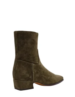 DUSTY SUEDE ANKLE BOOTS