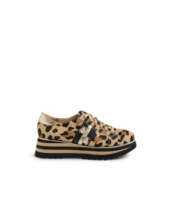 Eagleso Jewelled Platform Leopard Sneakers
