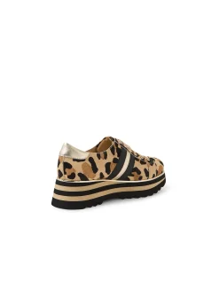 Eagleso Jewelled Platform Leopard Sneakers