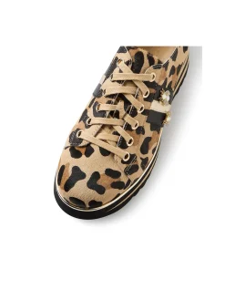 Eagleso Jewelled Platform Leopard Sneakers