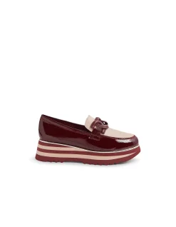 Eaila Patent Platform Chain Detail Loafers