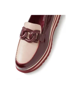 Eaila Patent Platform Chain Detail Loafers
