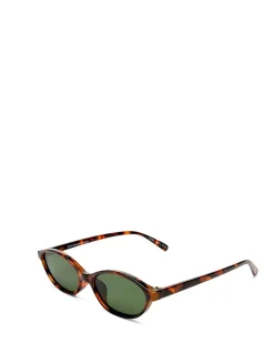 EARTHSHINE DARK TORT OVAL SUNGLASSES