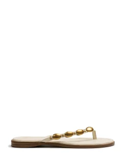 Ediva Vintage Ivory Leather Thong